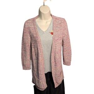 Peruna Women's Multi Color Cardigan Boho Sweater Buttoned Long Sleeve Size 10 M